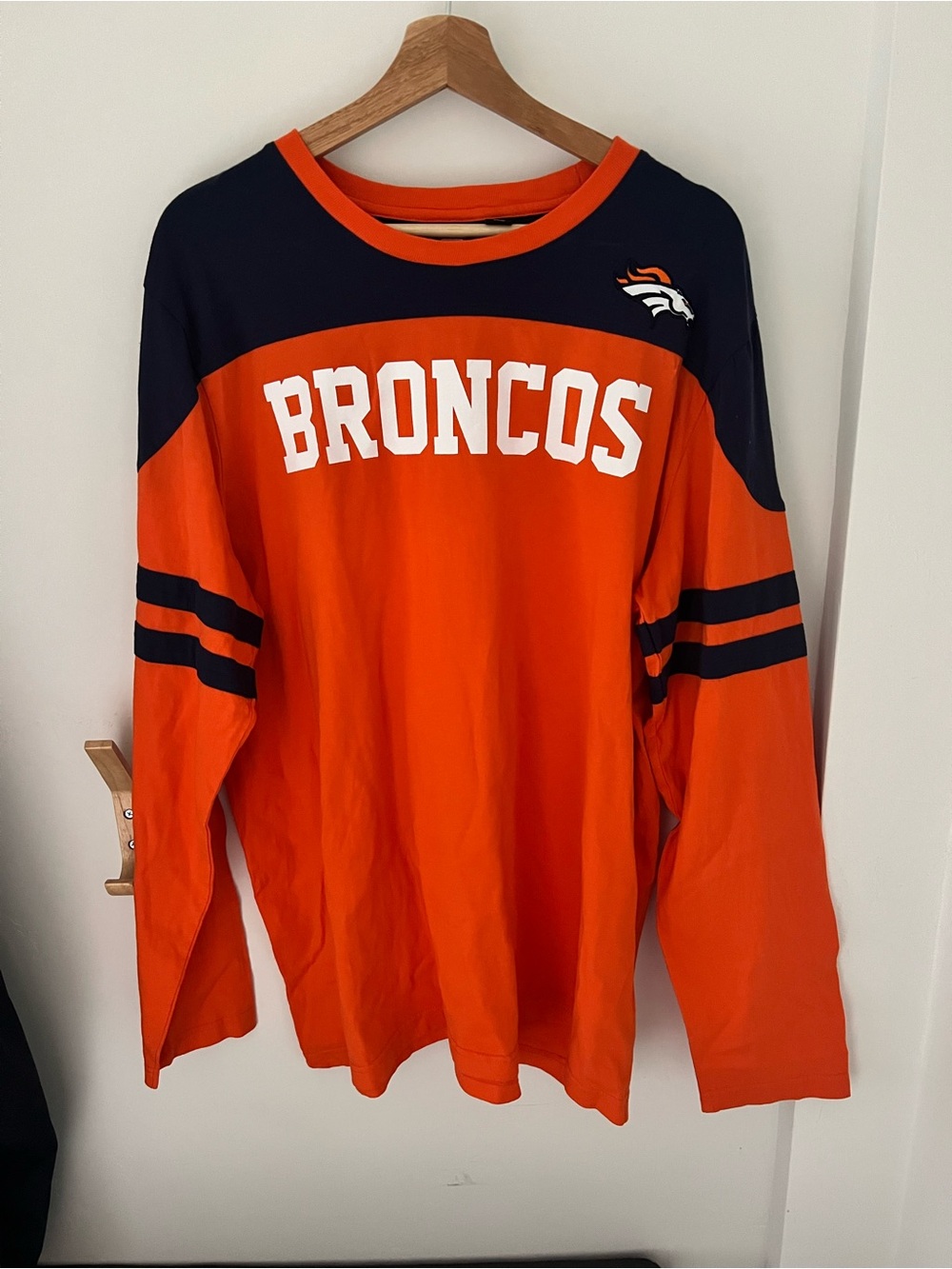 Denver Broncos Orange & Navy Long Sleeve Shirt
